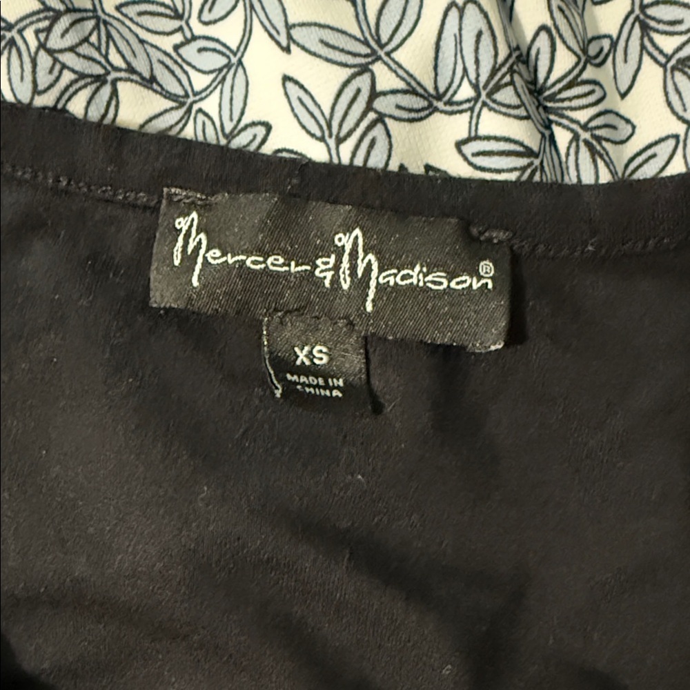 Mercer & Madison Black Empire Waist Skater Dress | Size XS - Picture 3 of 3